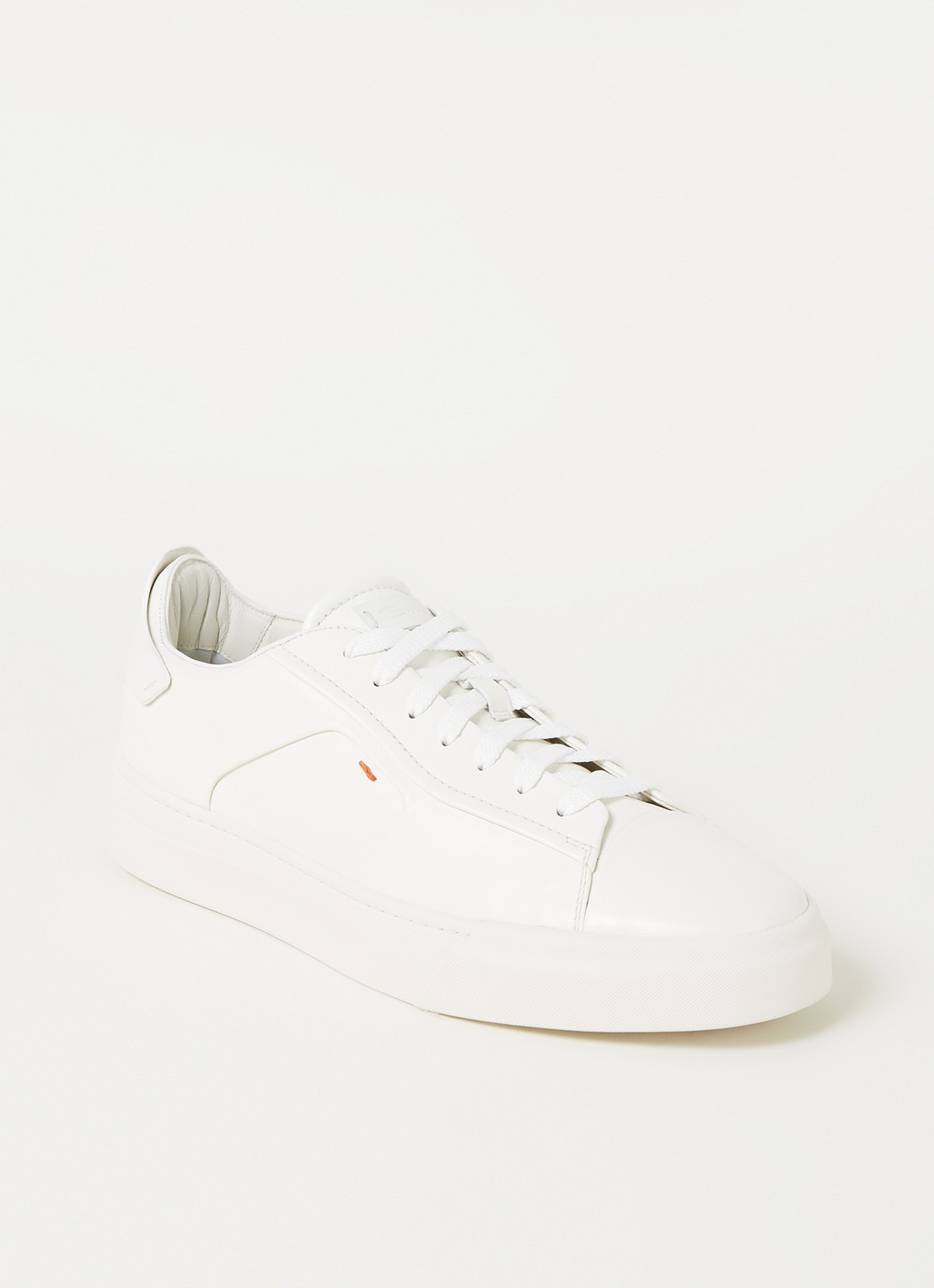 Santoni Gloria sneaker van leer  - voorkant wit