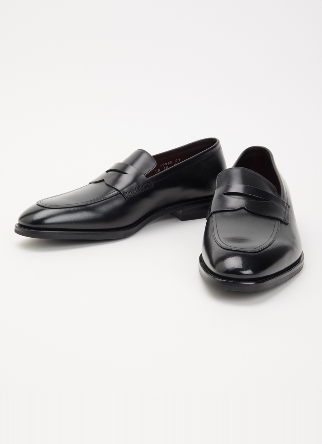 Santoni Gregor loafer van leer - detail zwart