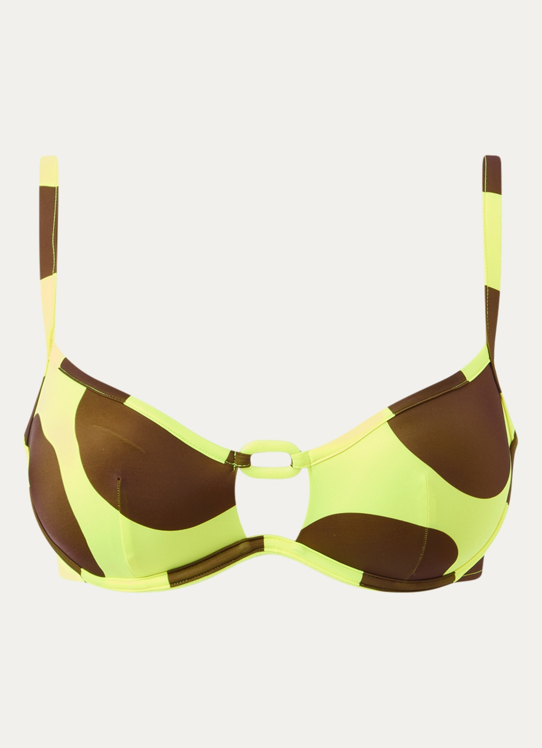 Sarda Birgit beugel bh met print - voorkant 2 neongeel
