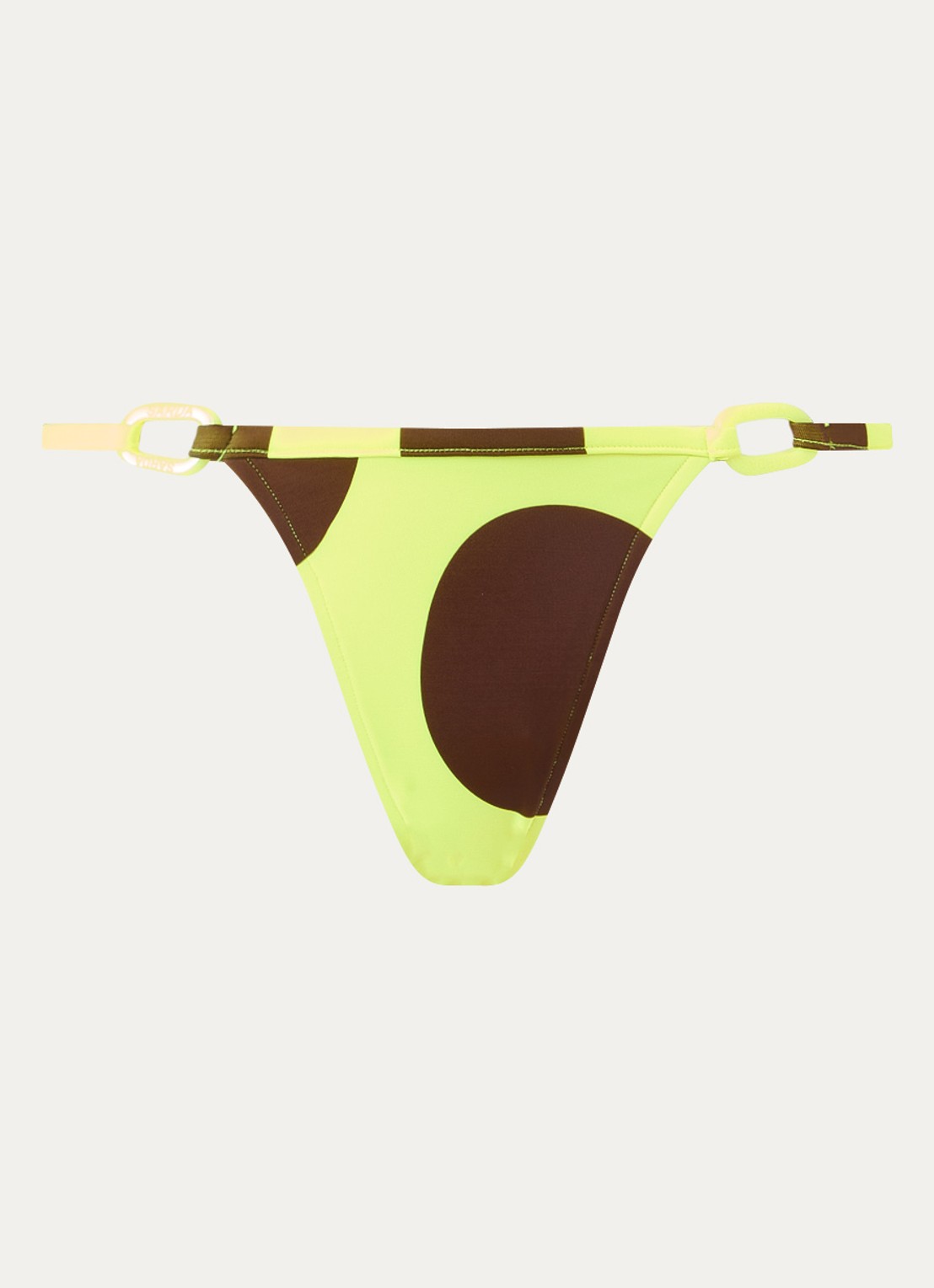 Sarda Birgit bikinislip met print - voorkant 3 neongeel