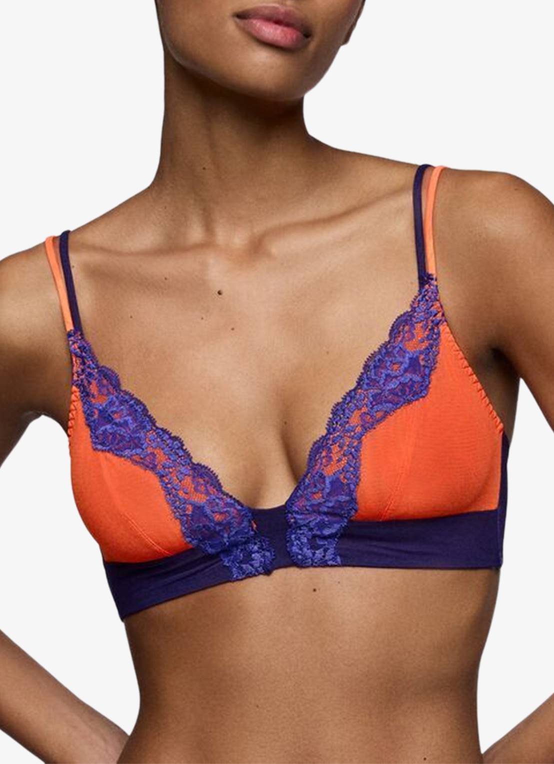 Sarda Bremer bralette van mesh - detail 4 orange