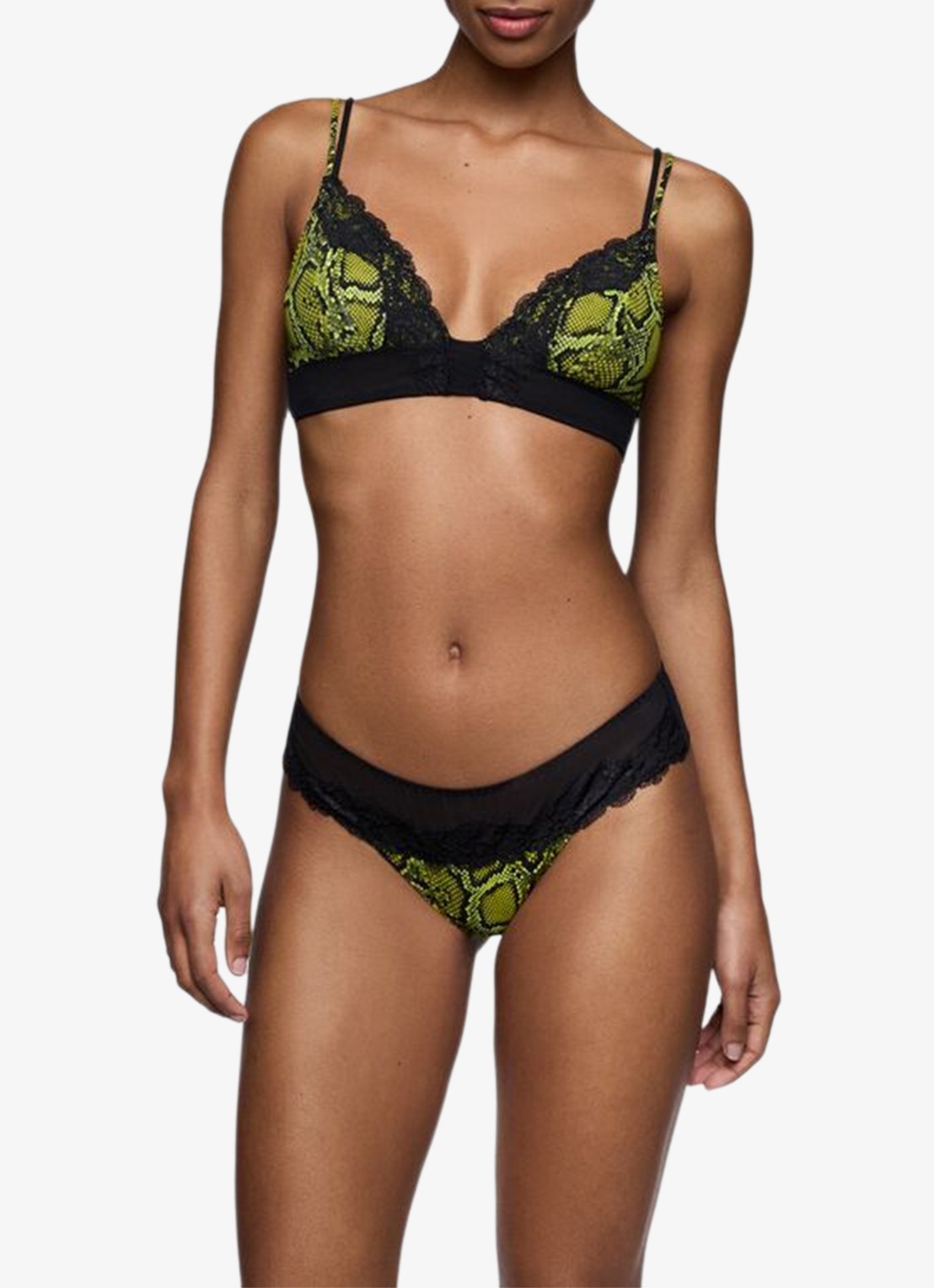 Sarda Bremer bralette van mesh - voorkant 2 groen
