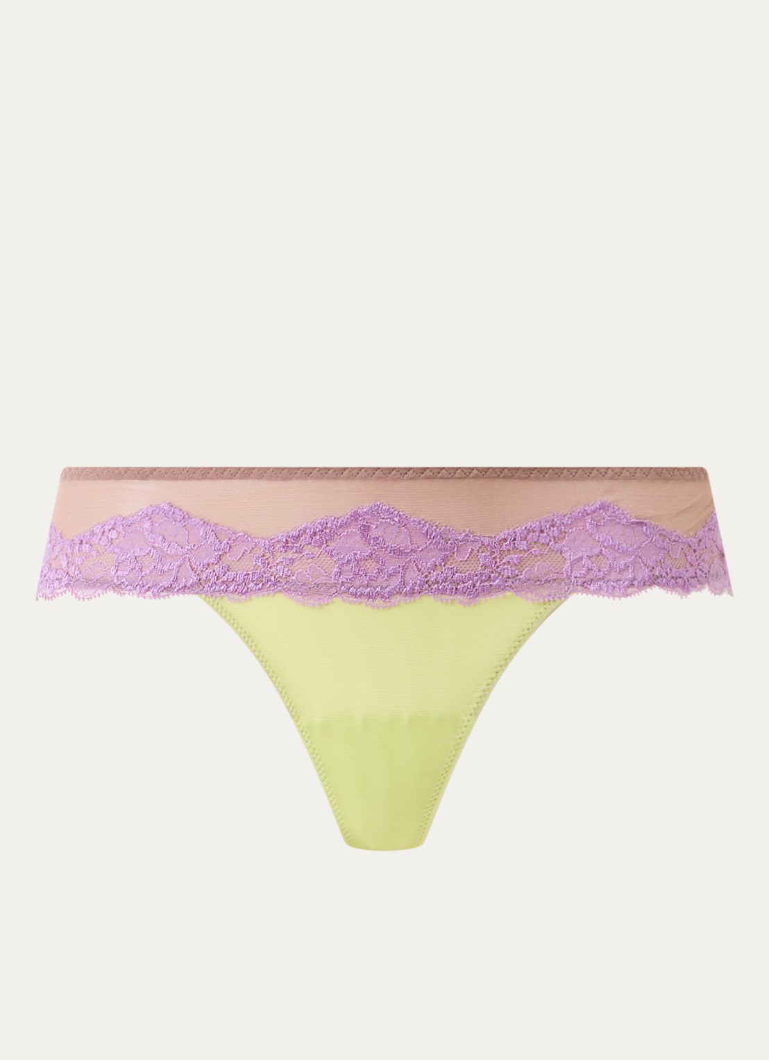 Sarda Bremer tanga van mesh - voorkant beige
