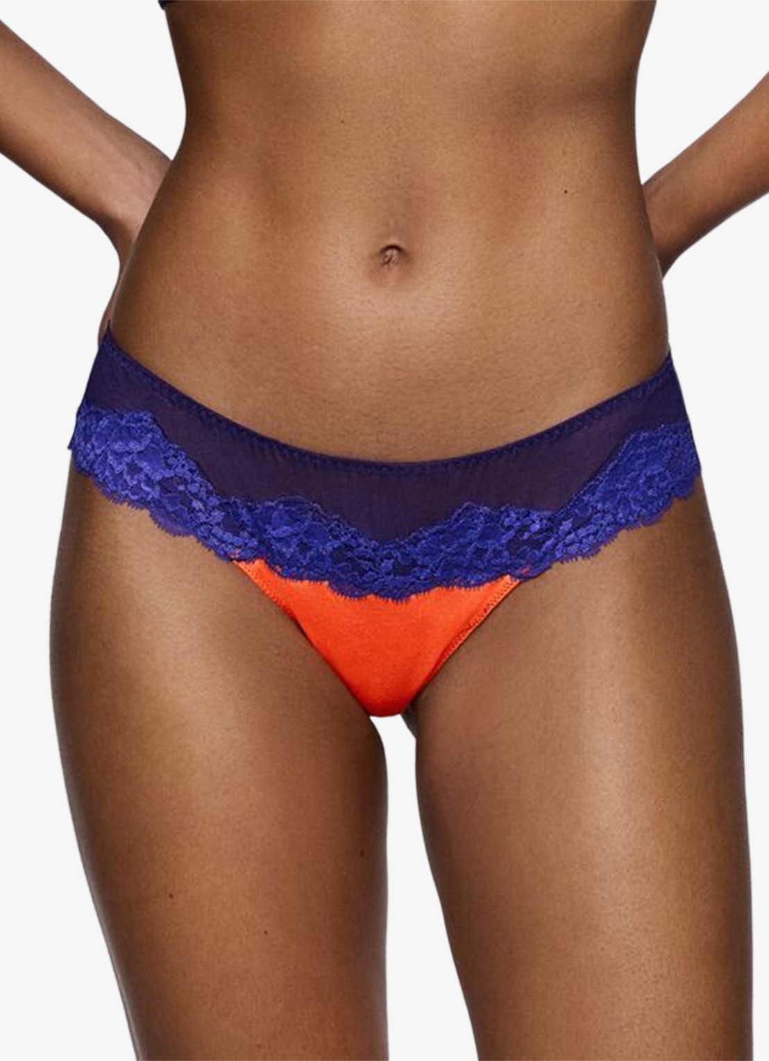 Sarda Bremer tanga van mesh - detail orange