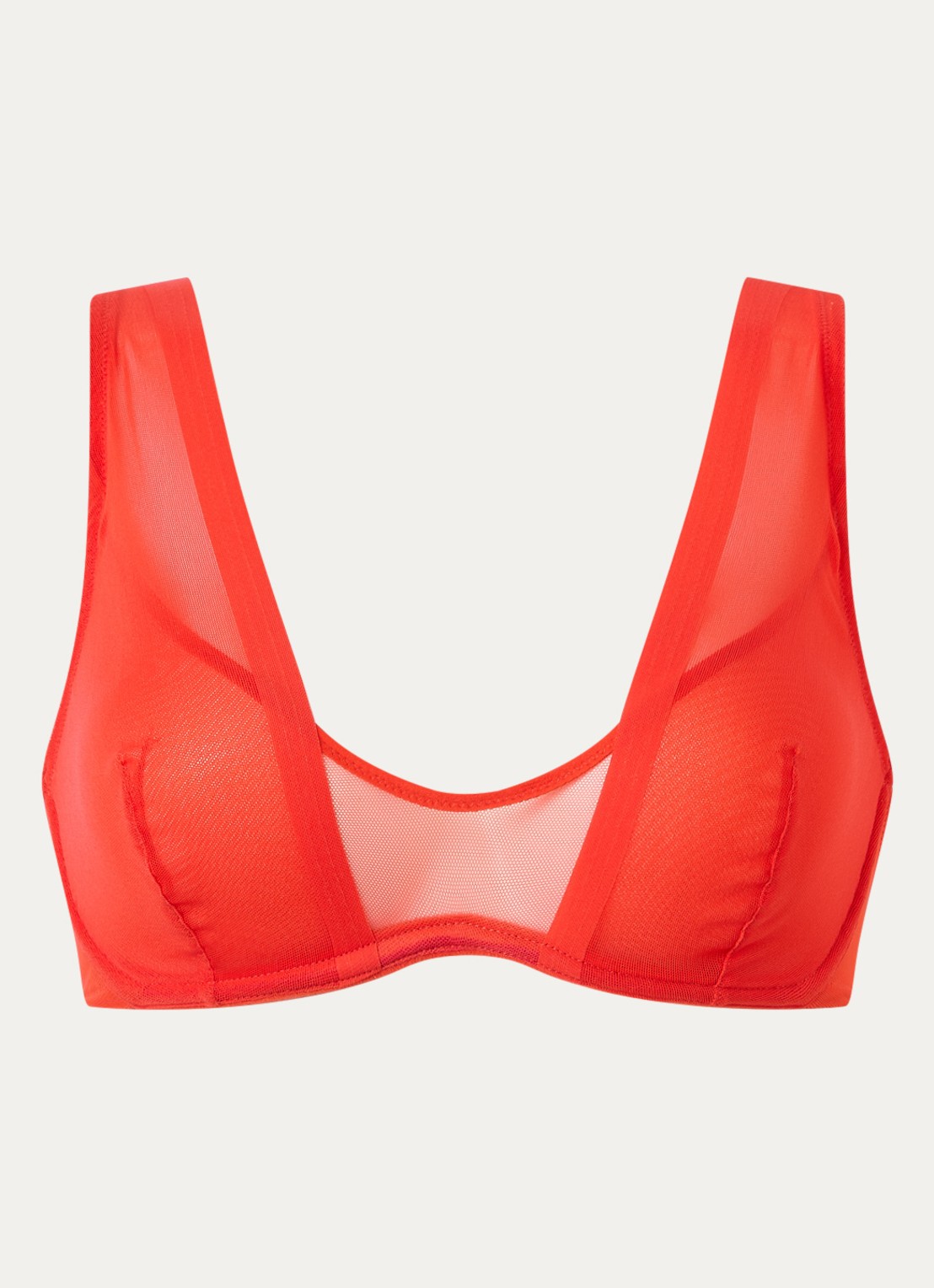 Sarda Chalmers beugel bh van mesh - voorkant rood