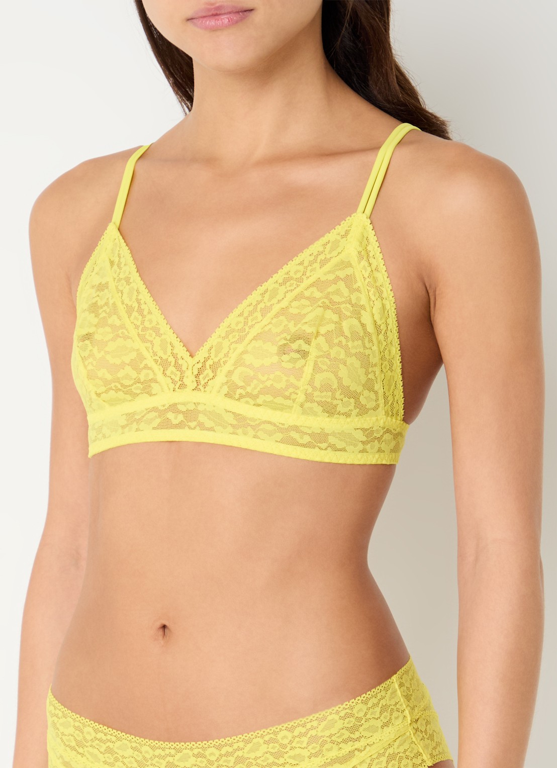 Sarda Cid bralette van kant  - detail 4 geel