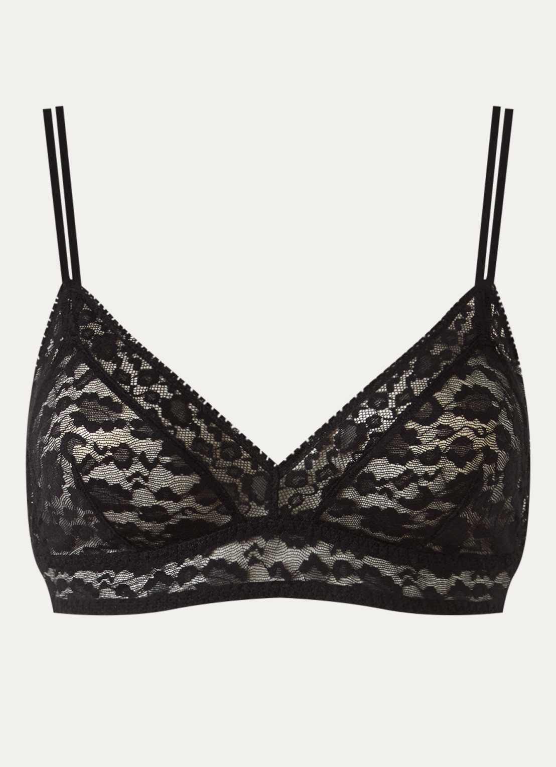 Sarda Cid bralette van kant  - voorkant 5 zwart