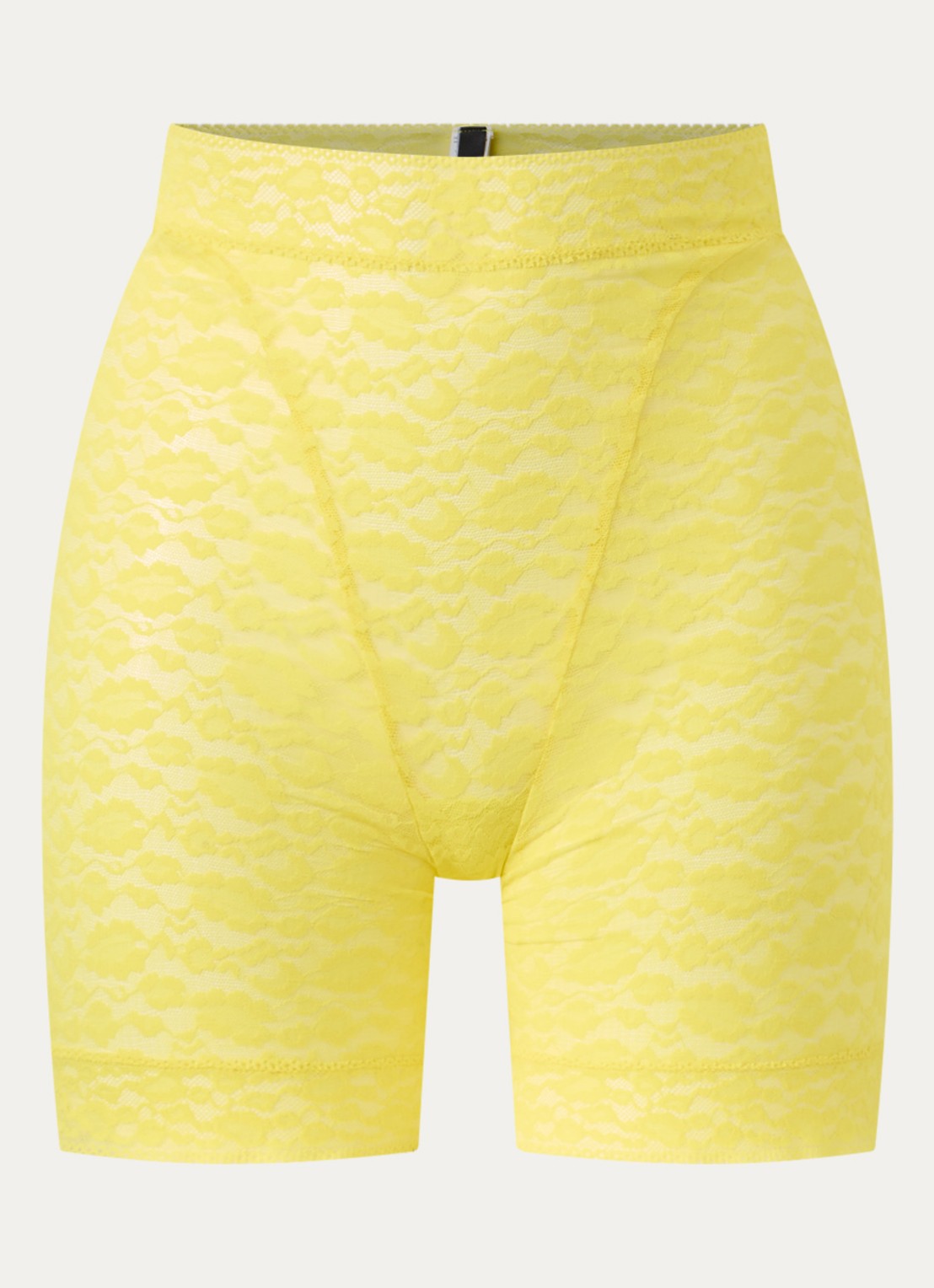 Sarda Cid  high waisted shorty van kant  - voorkant 4 geel