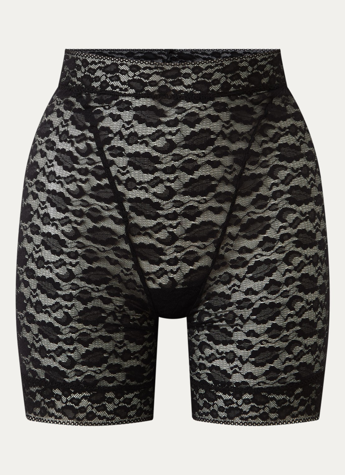 Sarda Cid  high waisted shorty van kant  - voorkant zwart