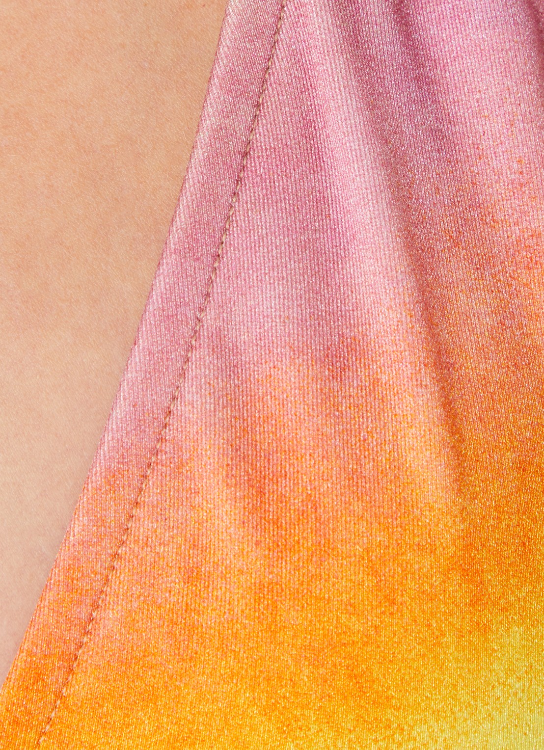 Sarda Kim halter bikinitop met streepprint en uitneembare vulling - detail 4 orange