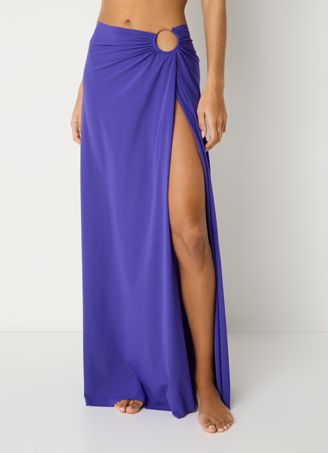 Sarda Lita maxi strandrok met cut-out detail - detail 3 paars