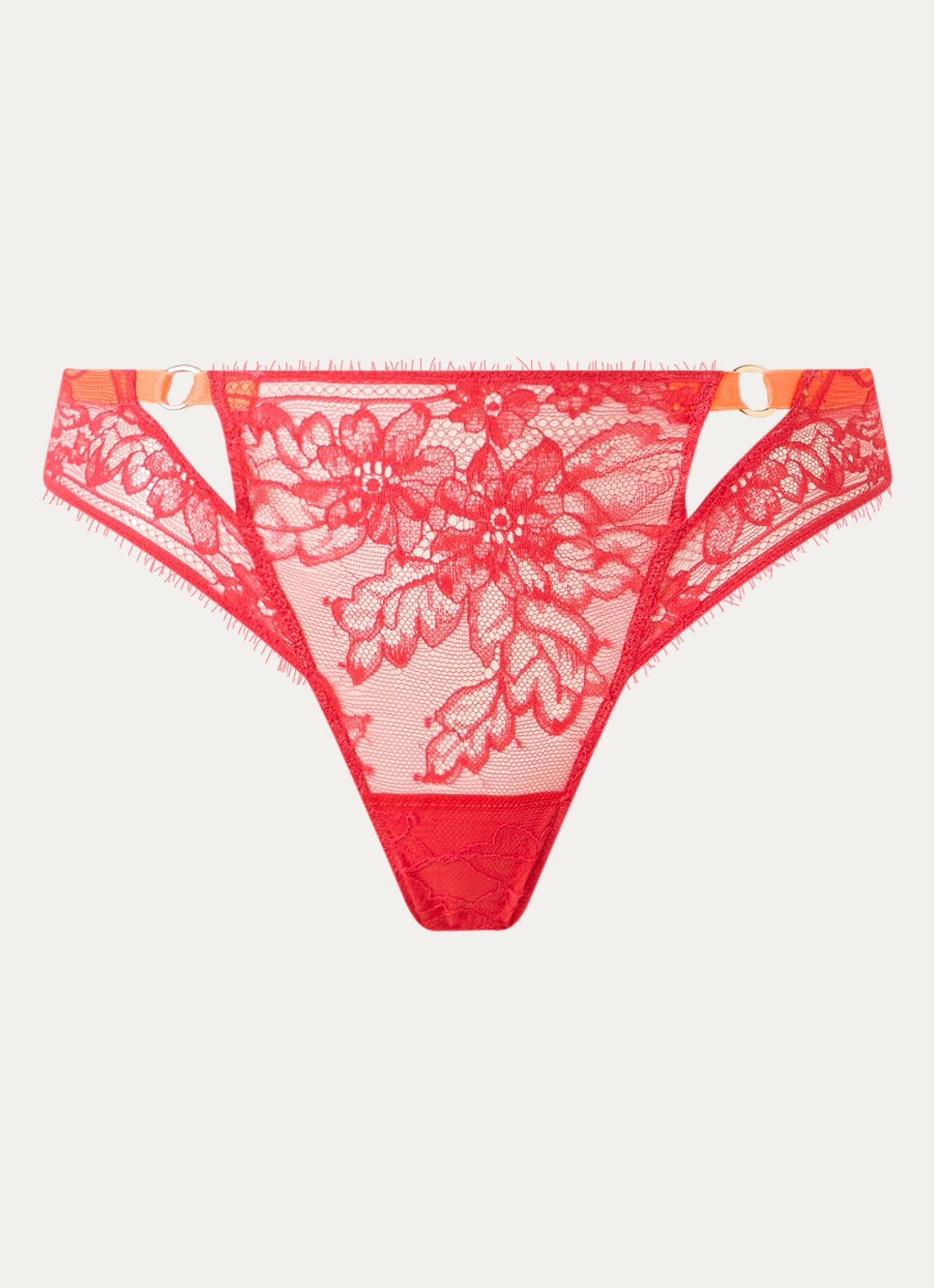 Sarda Lovelace shorty van kant - voorkant 2 rood