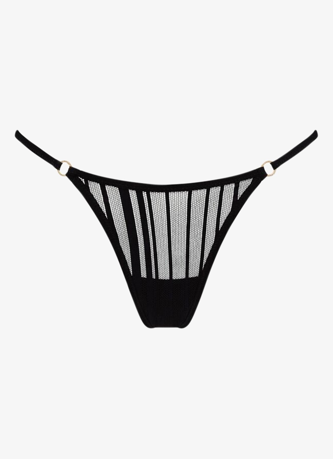 Sarda Mandl string van mesh - voorkant 2 zwart