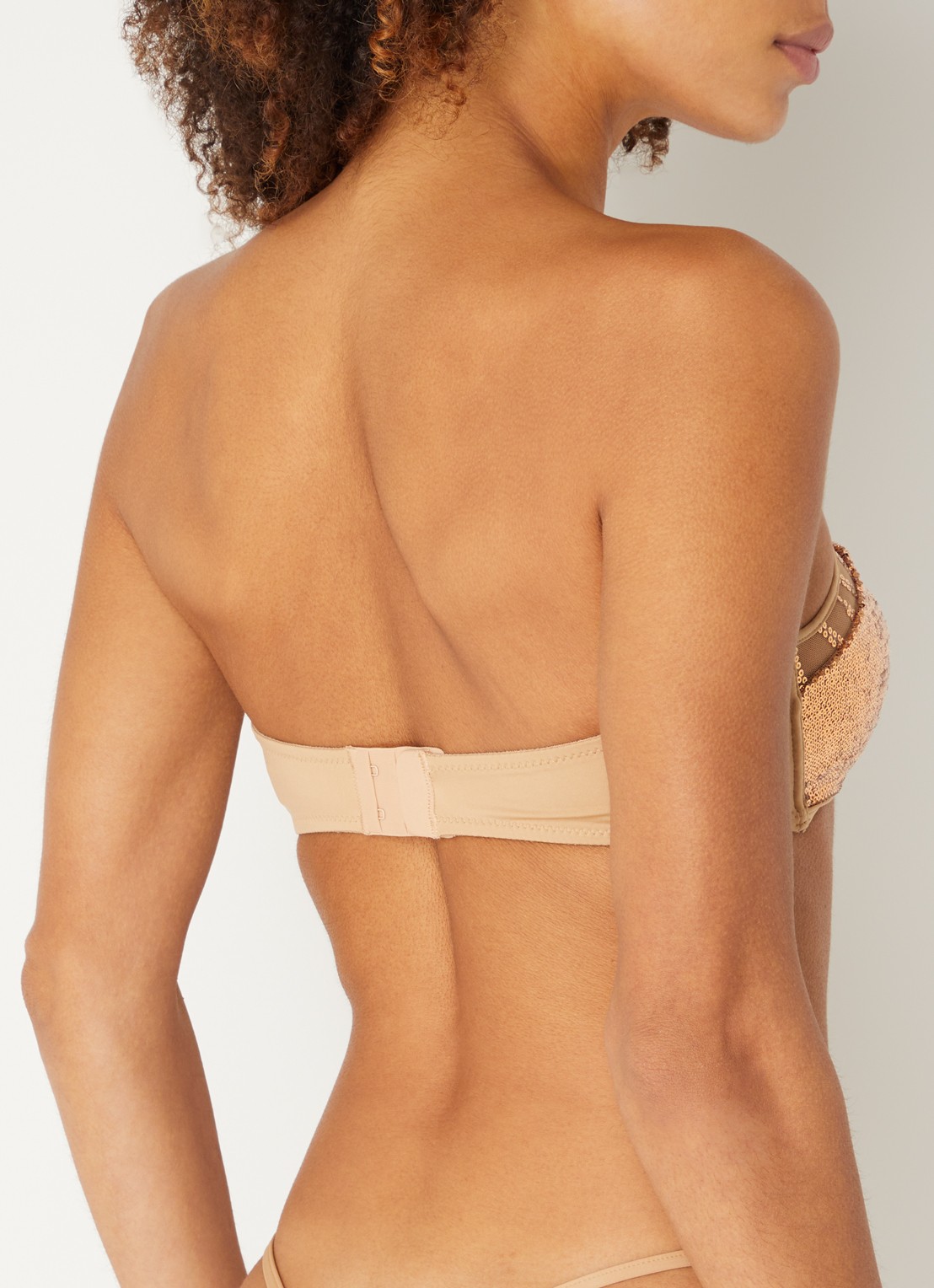 Sarda Milhon strapless bh met pailletten - achterkant 3 beige