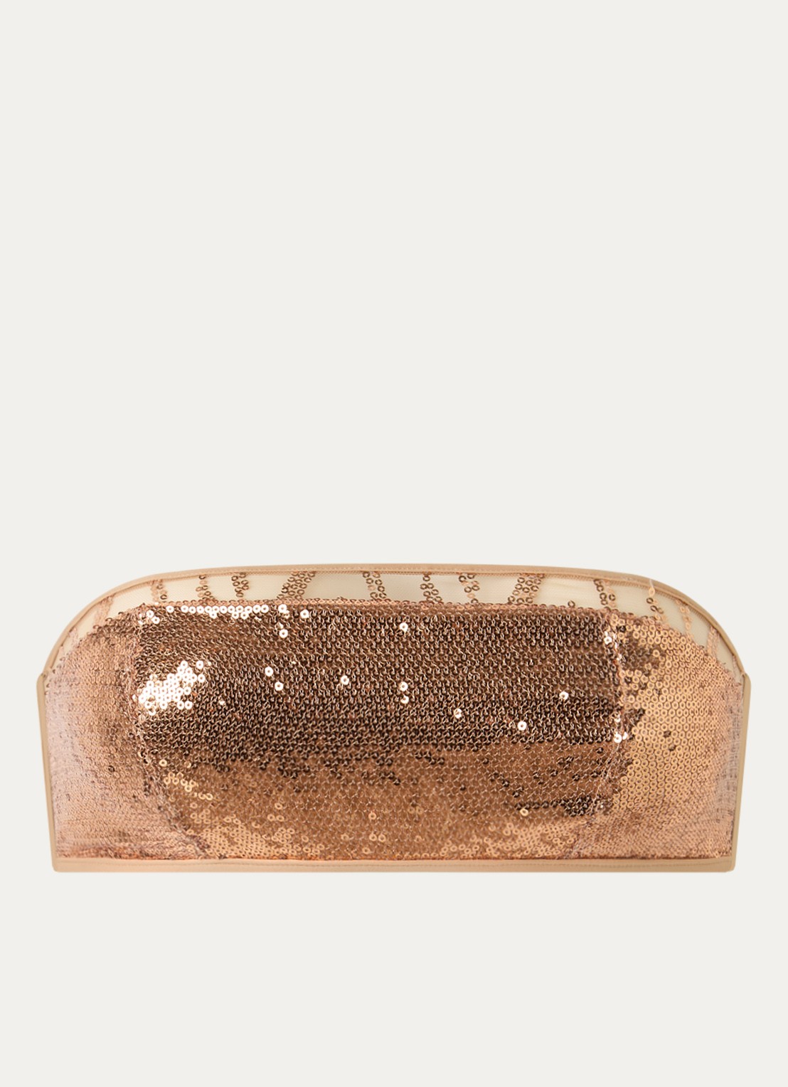 Sarda Milhon strapless bh met pailletten - voorkant beige