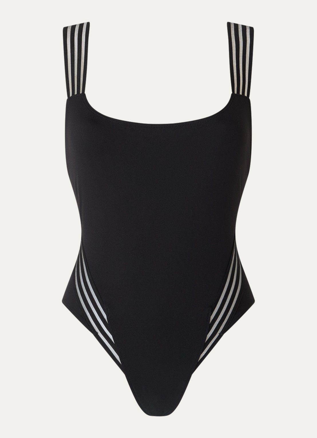 Sarda Miss badpak met ruches en mesh - voorkant 4 zwart
