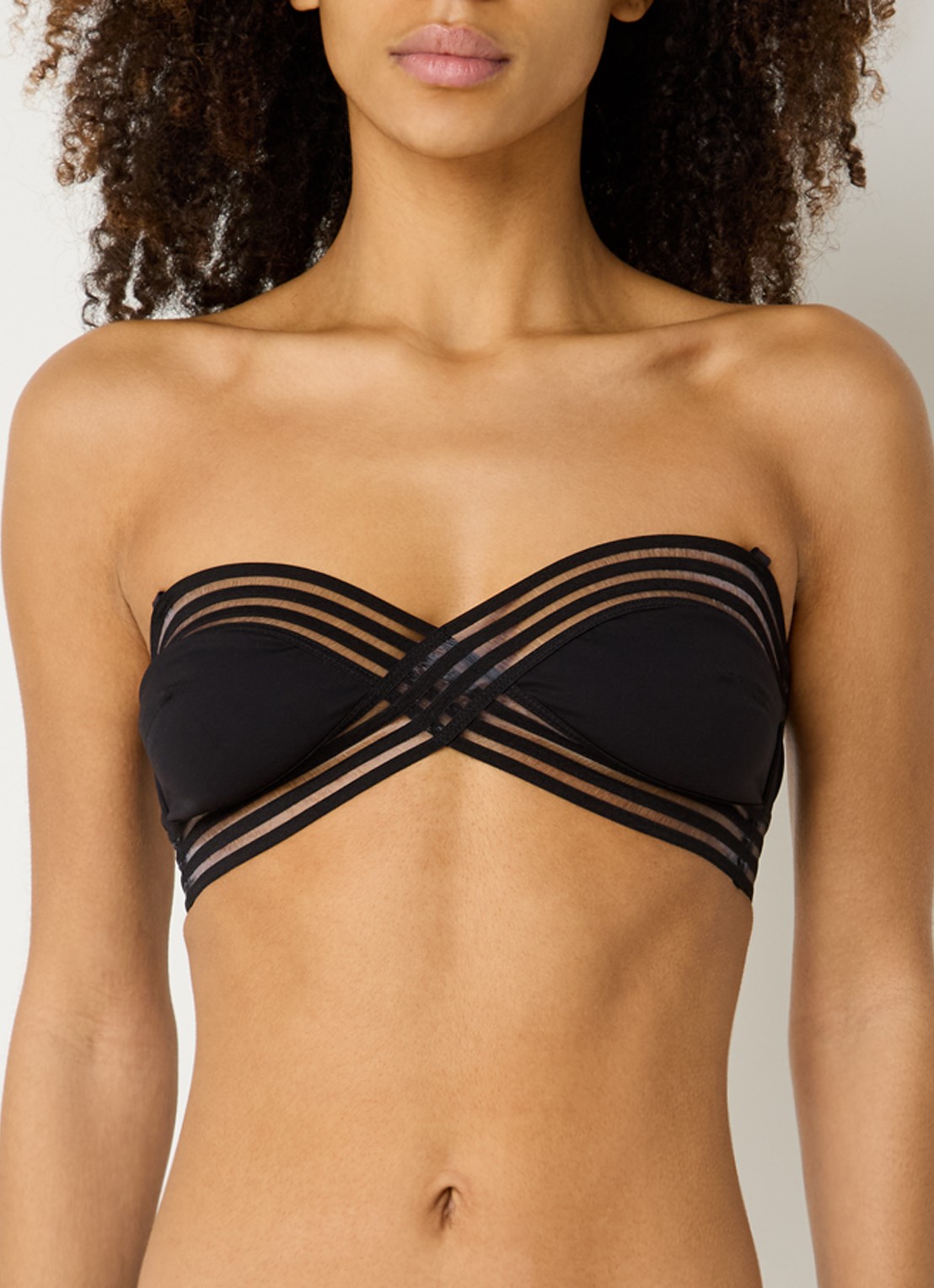 Sarda Miss bandeau bikinitop met afneembare bandjes - detail 5 zwart