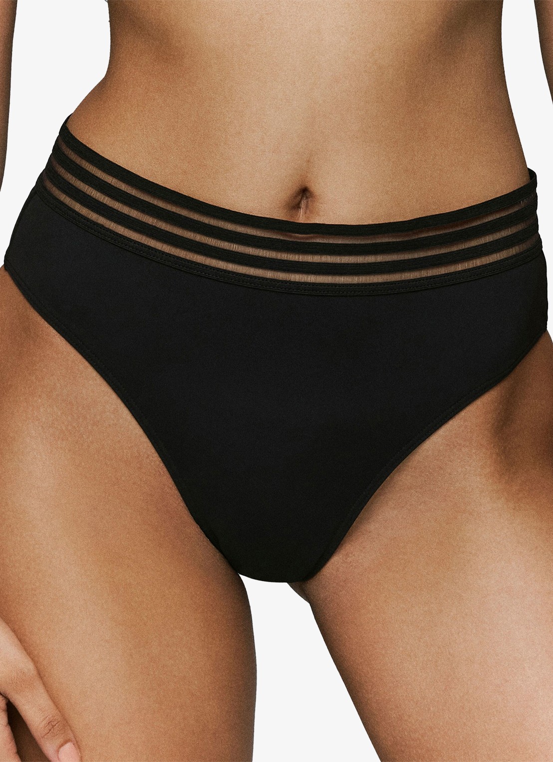 Sarda Miss bikinislip met mesh - detail 5 zwart