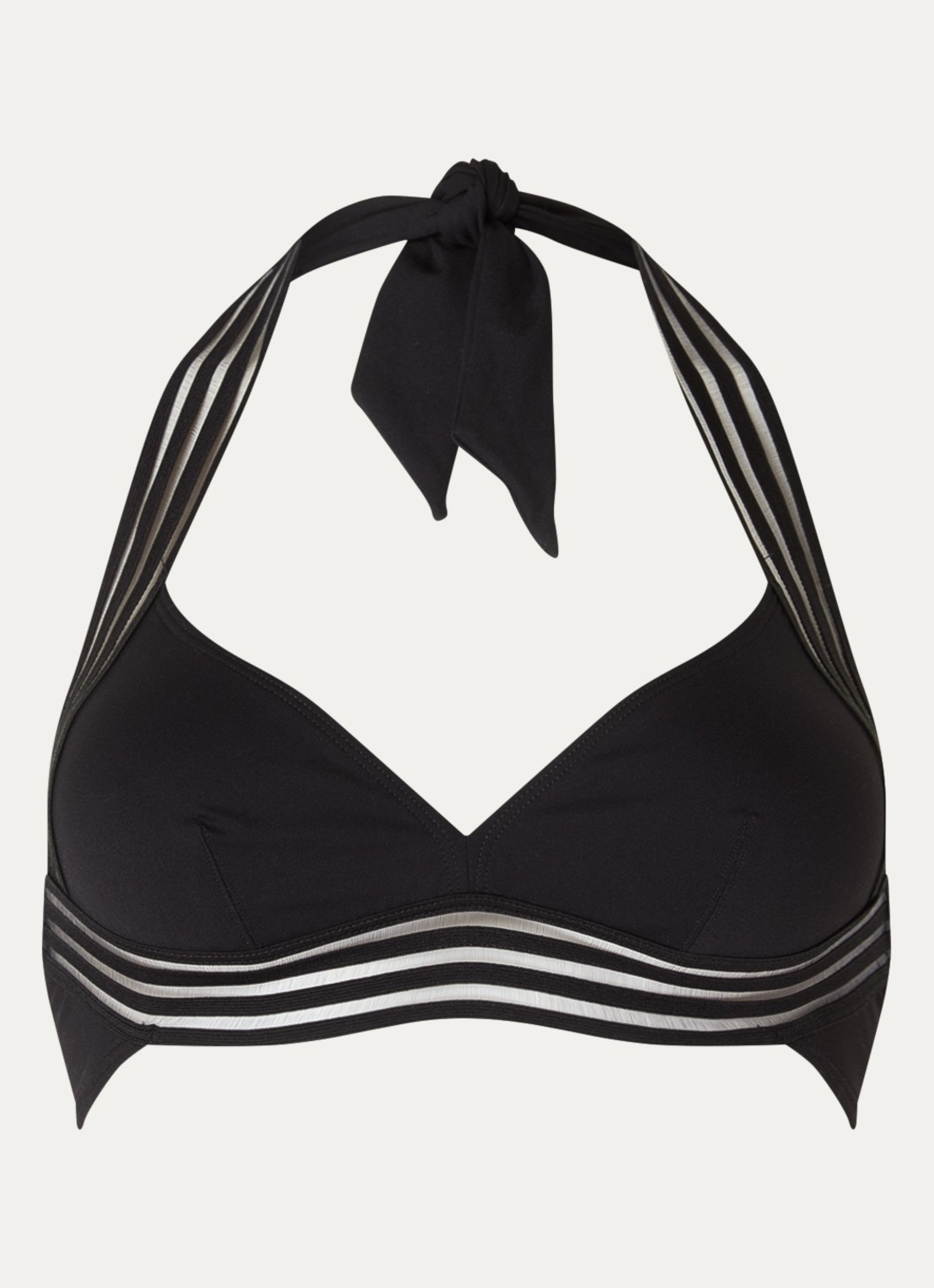 Sarda Miss halter bikinitop - voorkant zwart