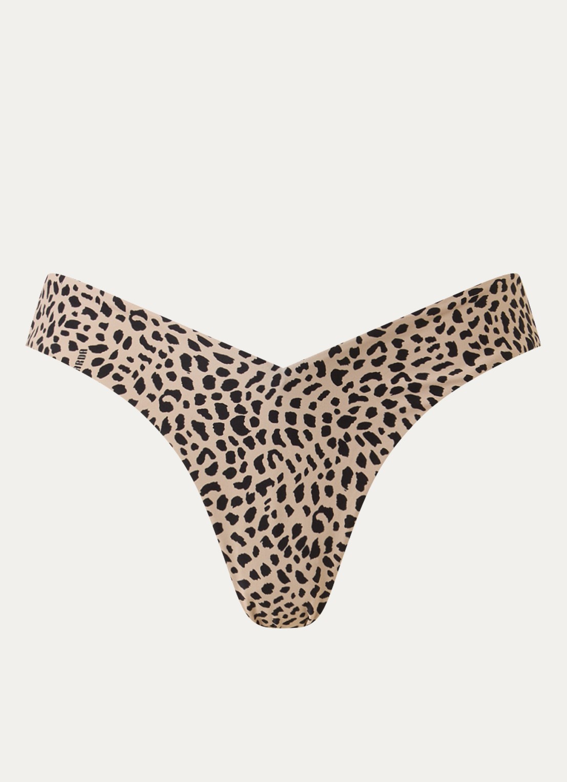 Sarda Pryce brazilian bikinislip met panterprint - voorkant beige