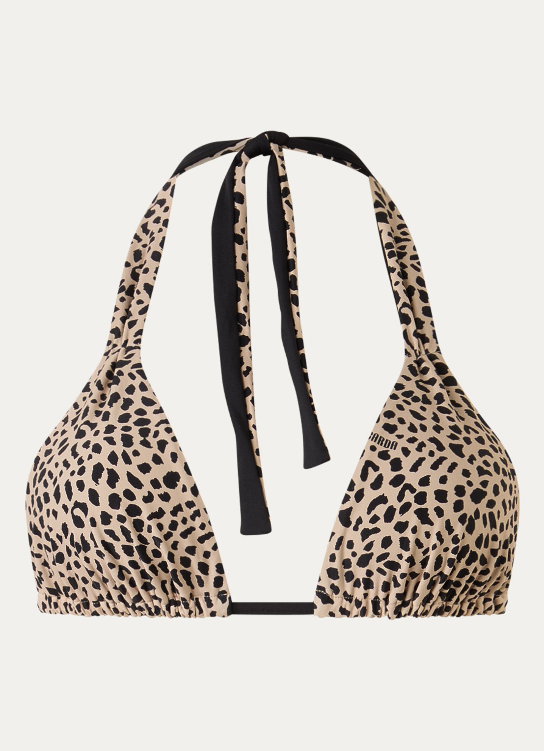 Sarda Pryce halter bikinitop met panterprint - voorkant 4 beige