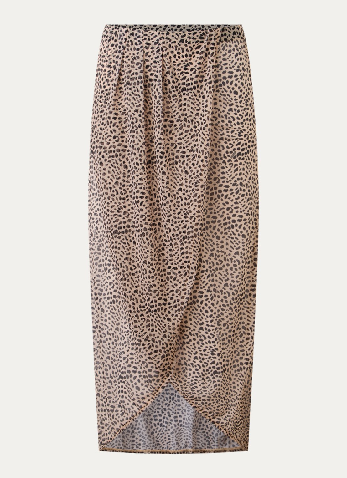 Sarda Pryce maxi strandrok met panterprint - voorkant 2 beige
