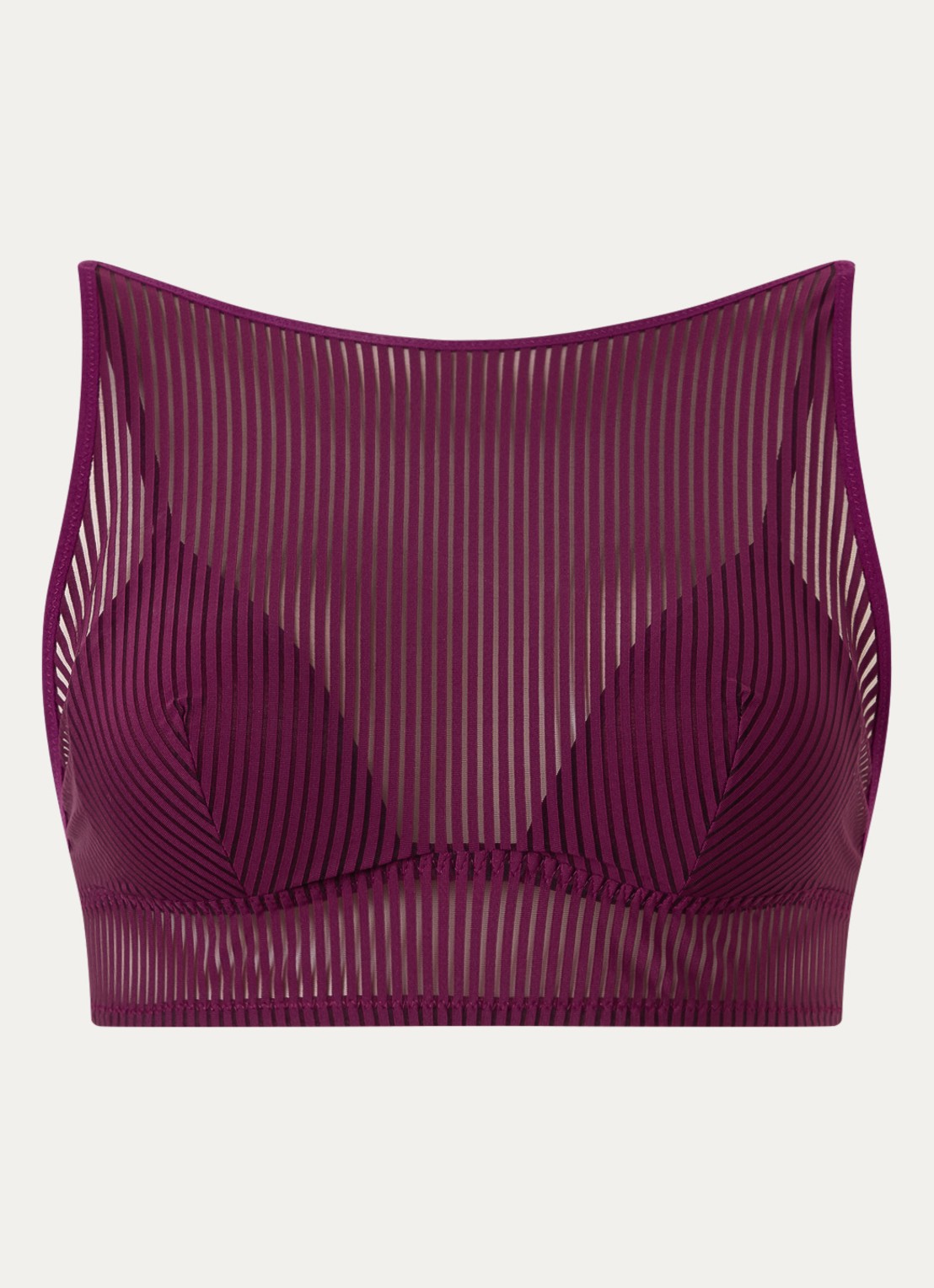 Sarda Radia bralette van mesh - voorkant paars