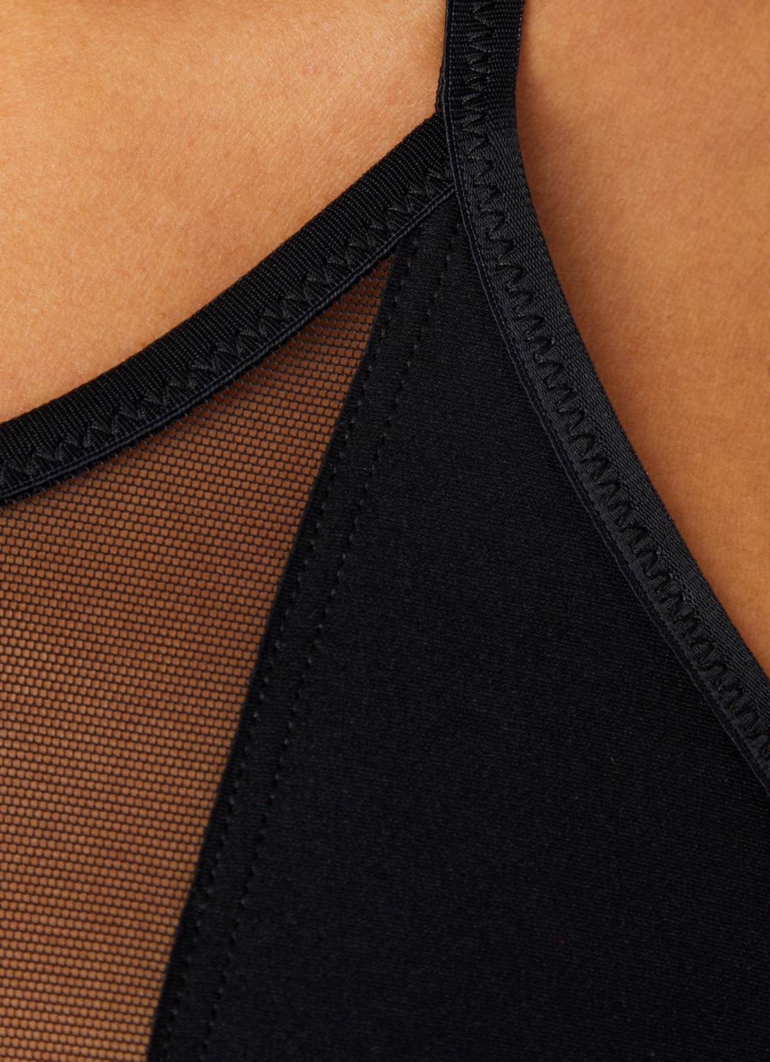 Sarda Rojas badpak met mesh - detail 6 zwart