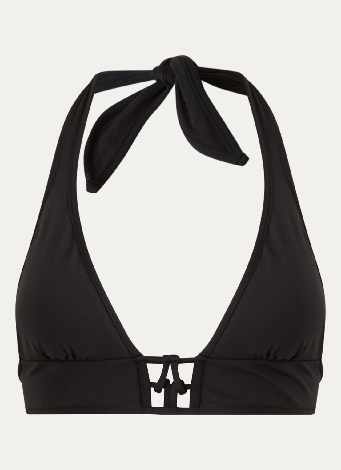 Sarda Sha voorgevormde triangel bikinitop met cut-out detail - voorkant 2 zwart