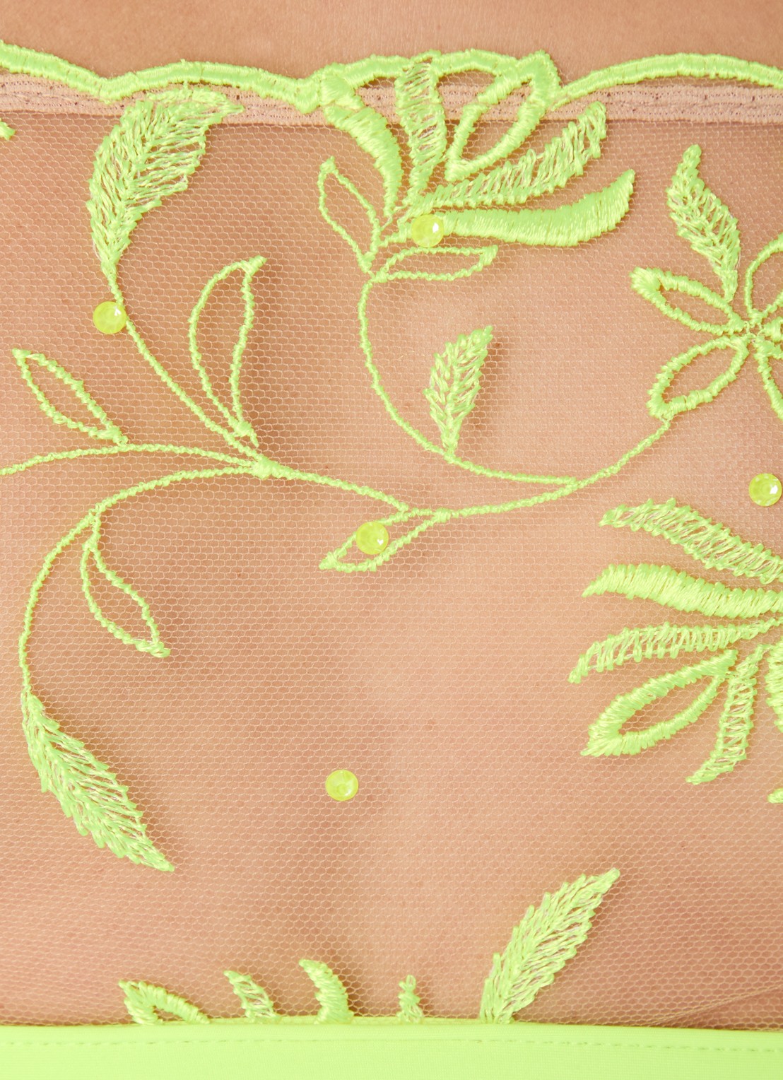 Sarda Shay strapless bh van mesh - detail 5 neongeel