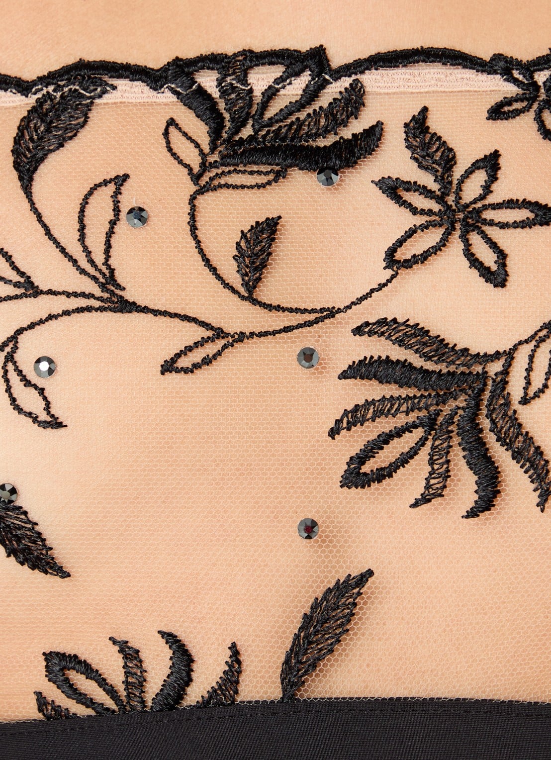 Sarda Shay strapless bh van mesh - detail 4 zwart