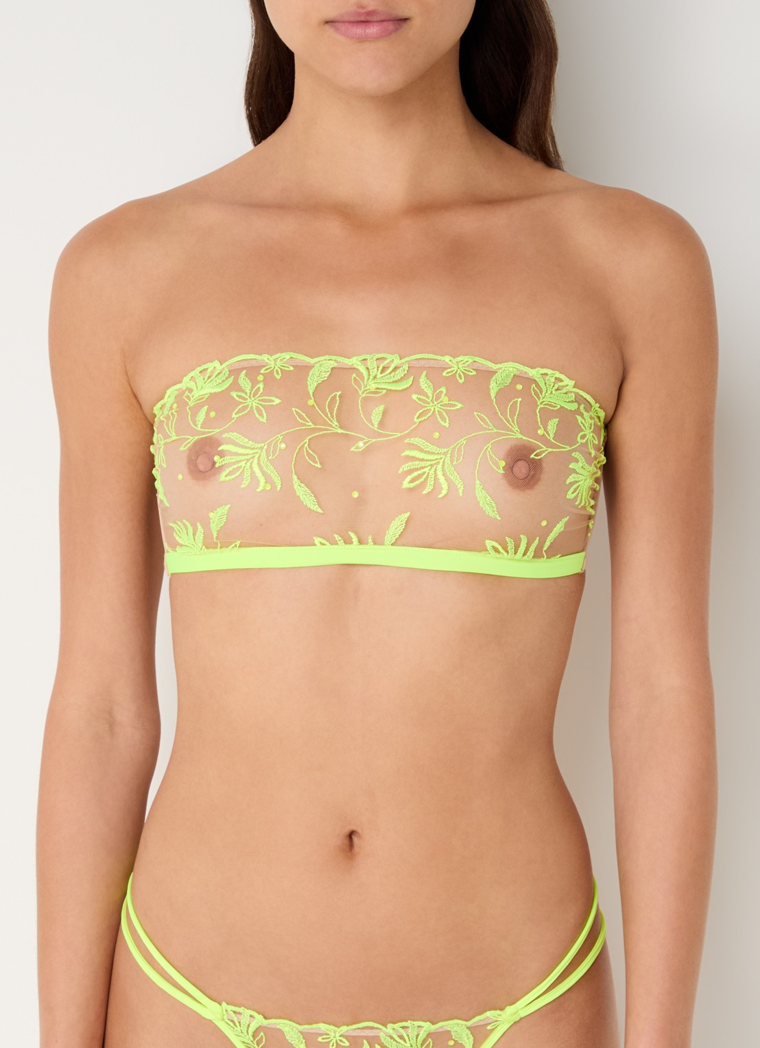 Sarda Shay strapless bh zonder mousse - detail 3 neongeel