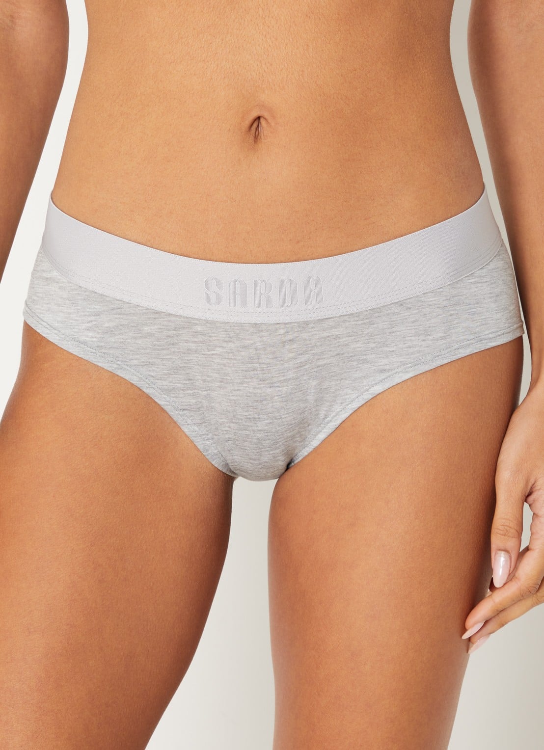 Sarda Sifan hipster met logoband - detail 4 grijsmele