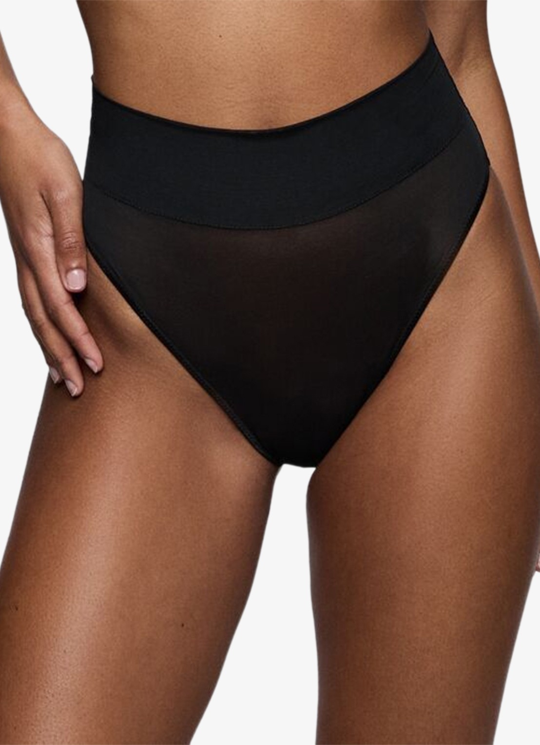 Sarda Tegla high waisted slip - detail 2 zwart