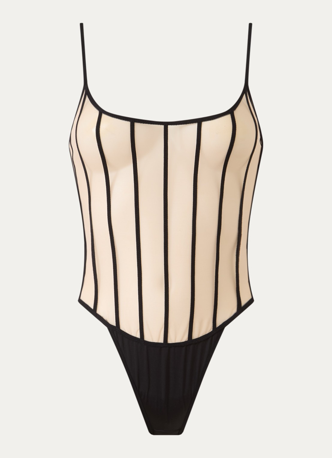 Sarda Yulimar body van mesh - voorkant 2 zwart