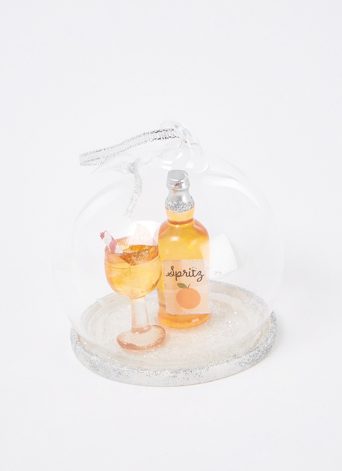 Sass & Belle Christmas Spritz Dome kersthanger - detail 3 orange