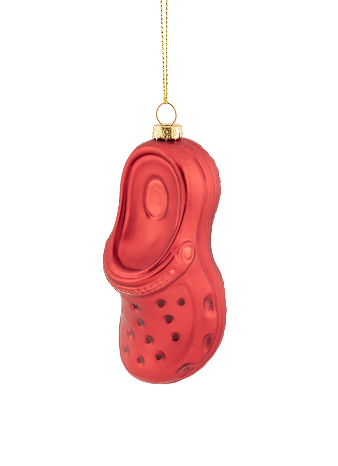 Sass & Belle Croc kersthanger 12 cm - voorkant rood