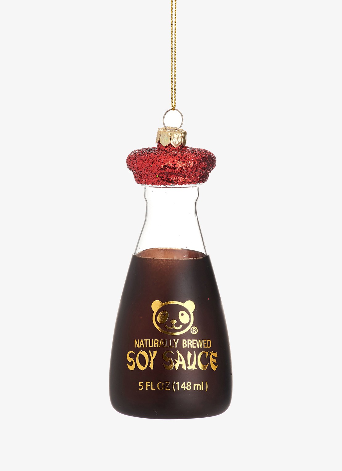 Sass & Belle Sojasaus kersthanger 11 cm - voorkant donkerbruin