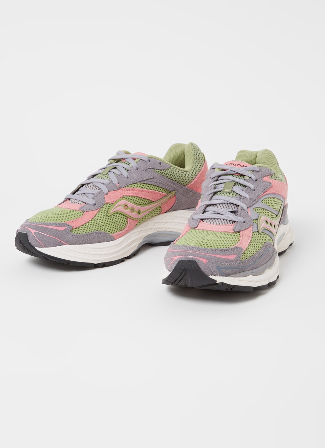 Saucony ProGrid Omni 9 sneaker met suède details - detail grijs