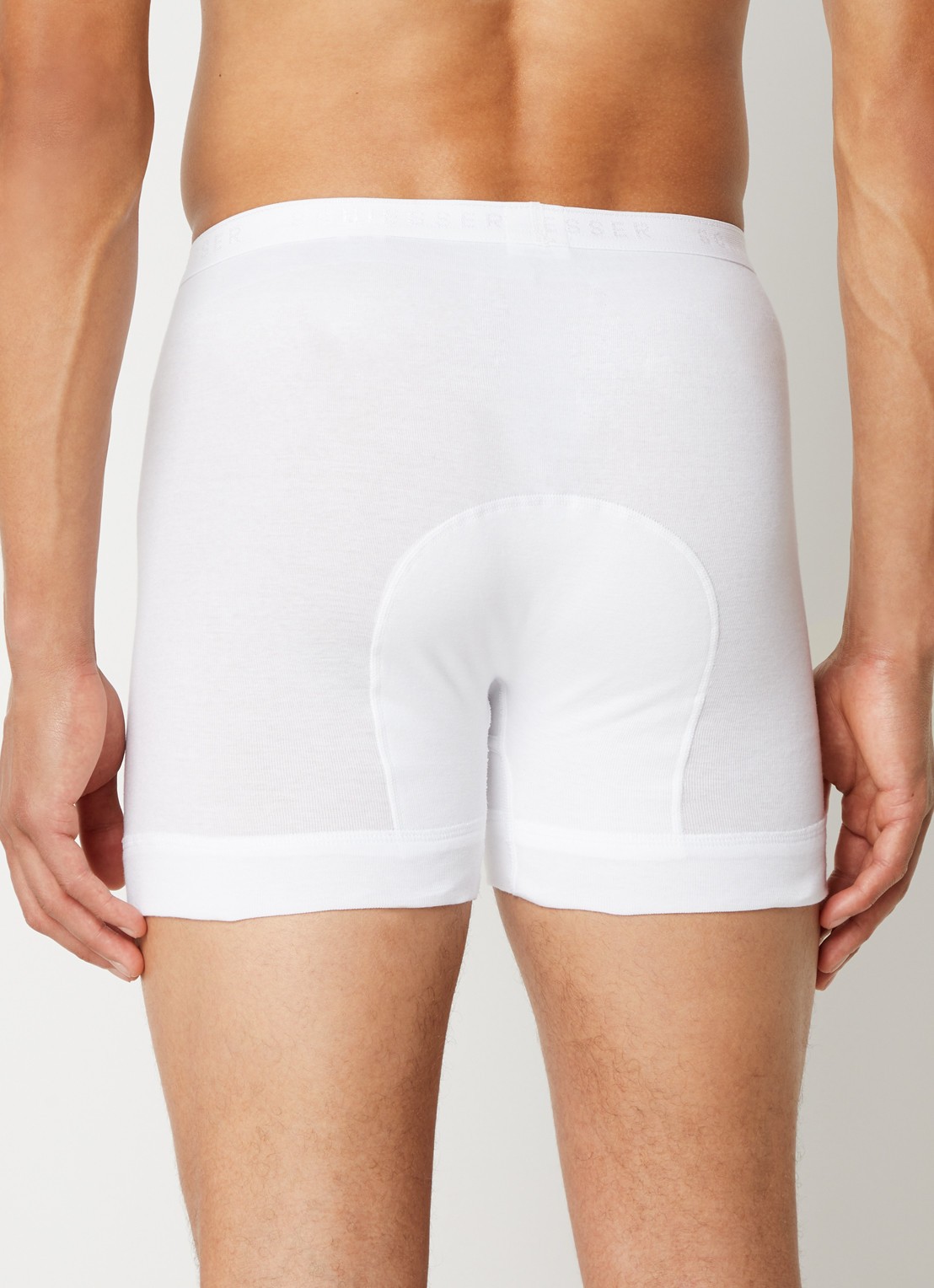 Schiesser Boxershort in uni - achterkant 2 wit