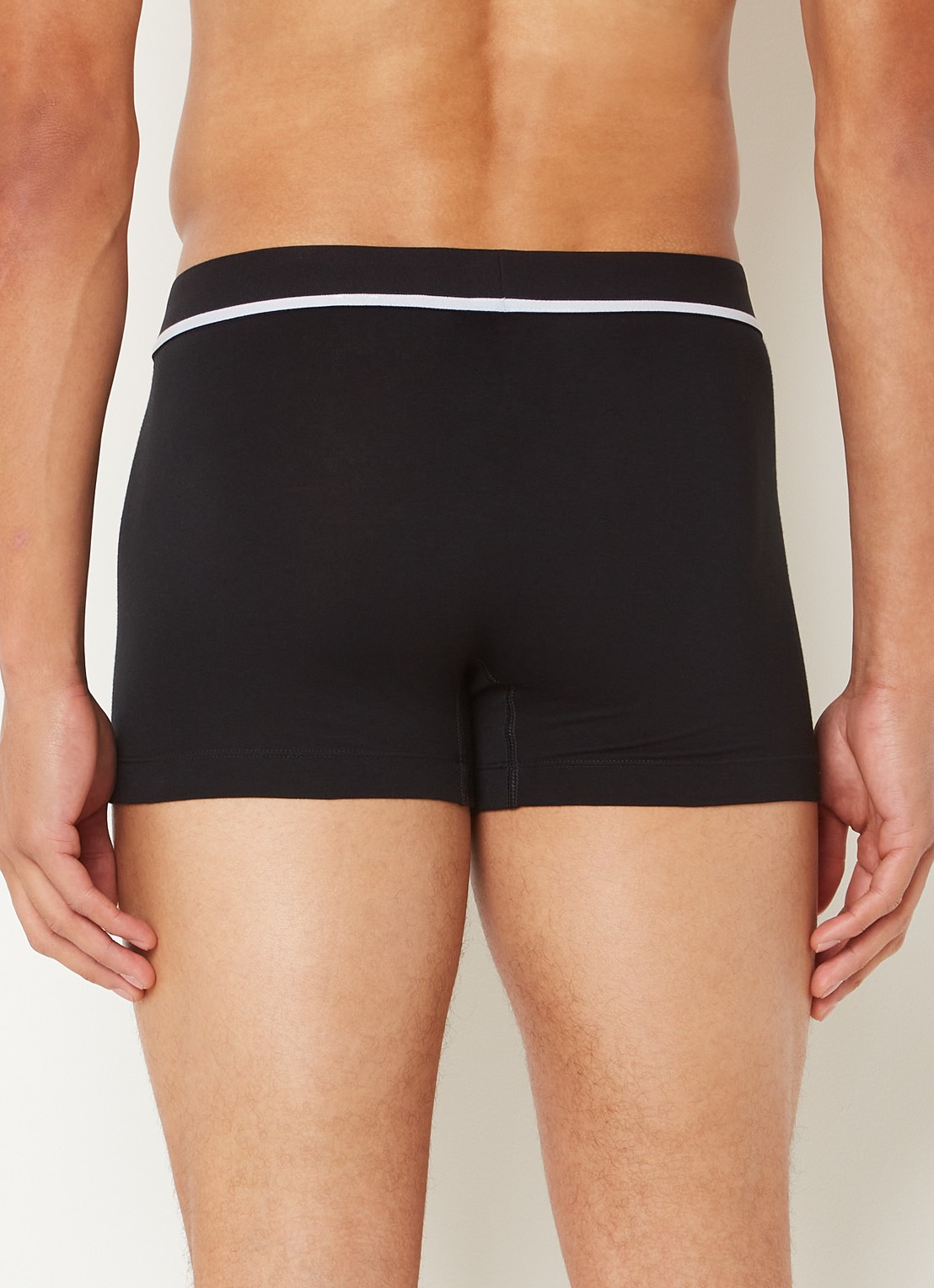 Schiesser Boxershorts met logoband in 3-pack - achterkant zwart