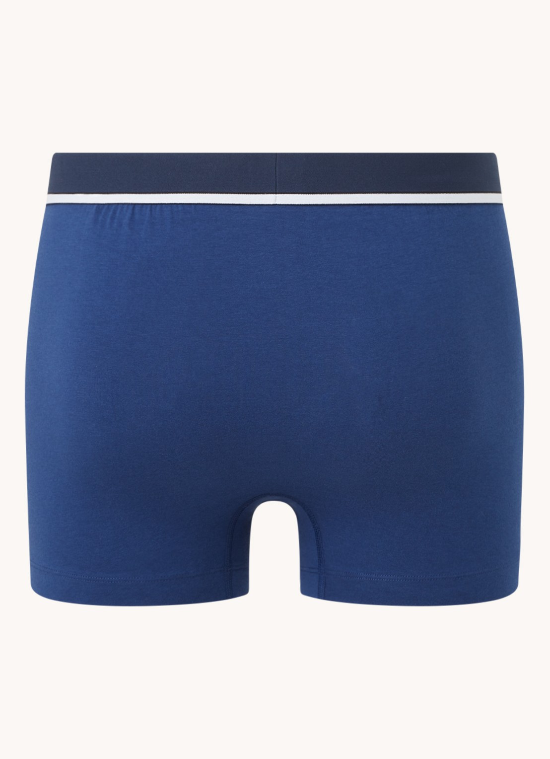 Schiesser Boxershorts van  katoen in 3-pack - achterkant 2 donkerblauw