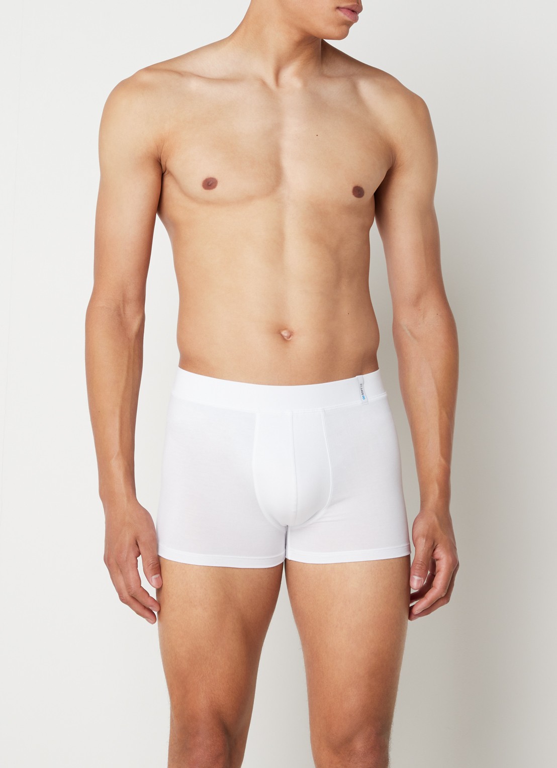 Schiesser Long Life Soft boxershort in uni  - voorkant 4 wit