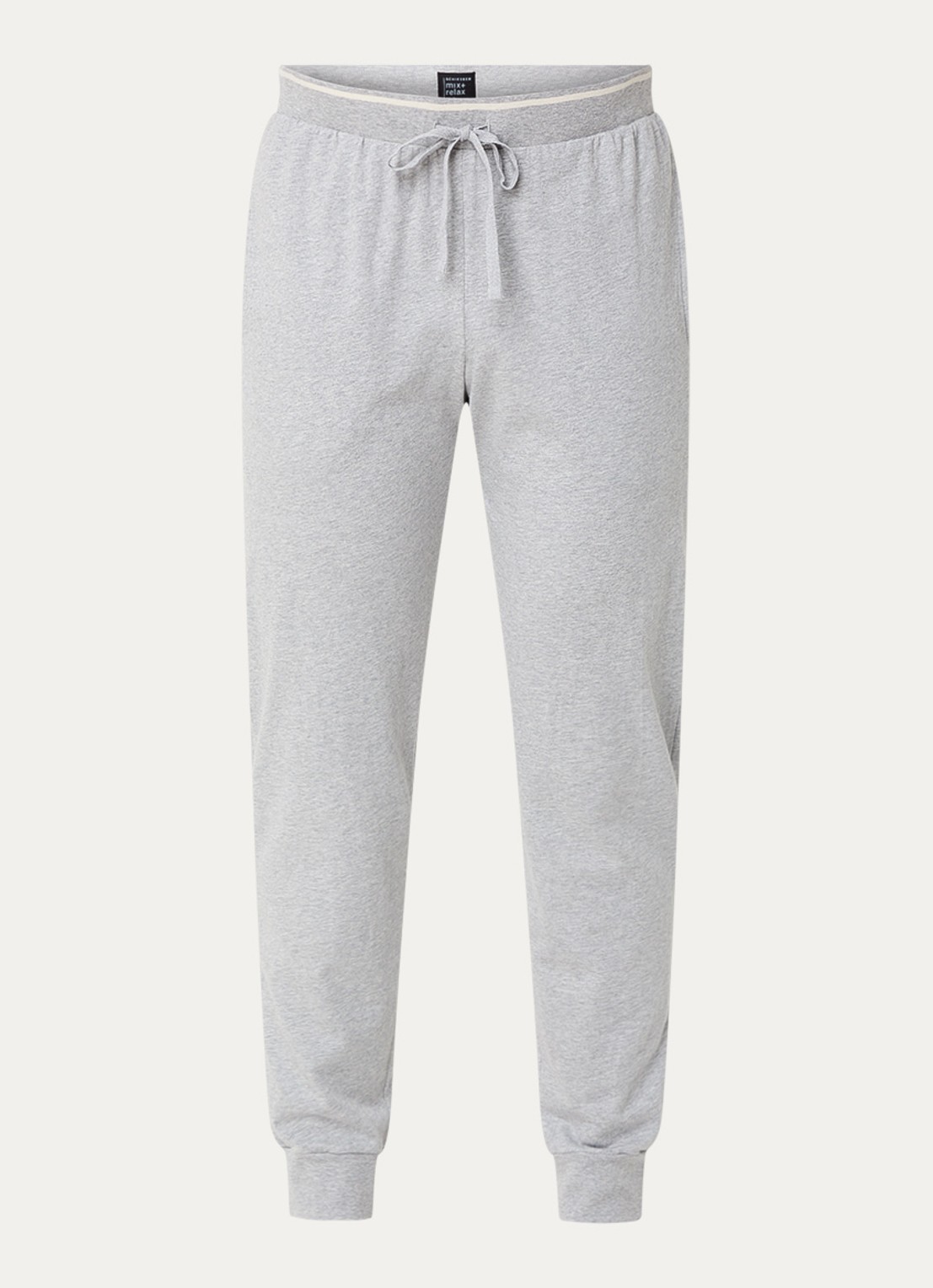 Schiesser Pyjamabroek met steekzakken - voorkant 4 grijsmele
