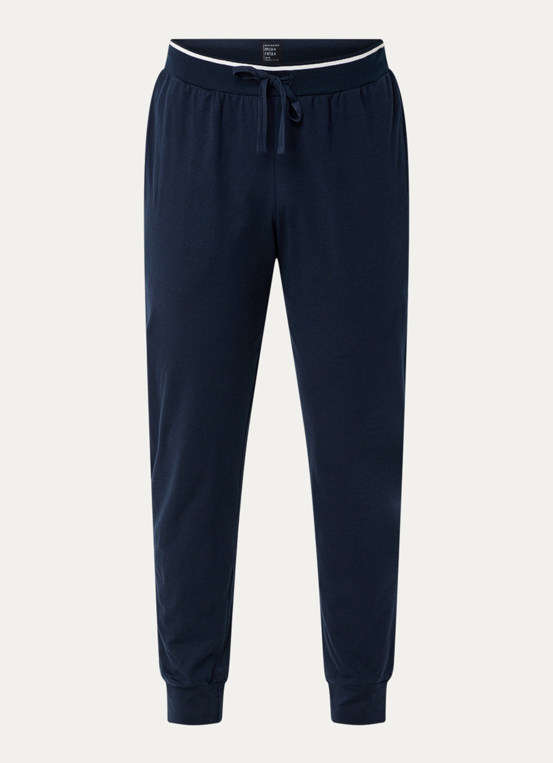Schiesser Pyjamabroek met steekzakken - voorkant 2 donkerblauw