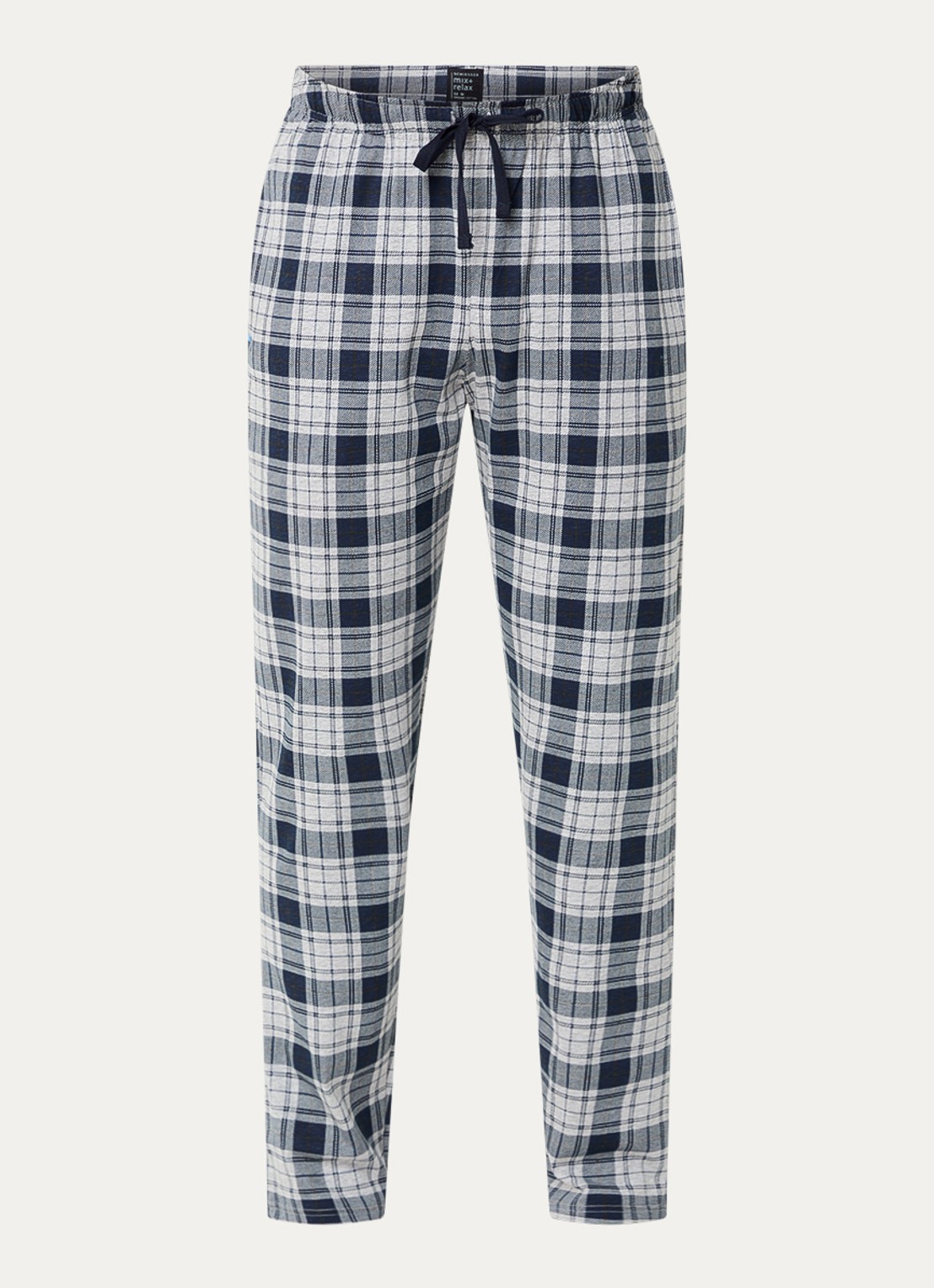 Schiesser Pyjamabroek met steekzakken - voorkant 2 grijs