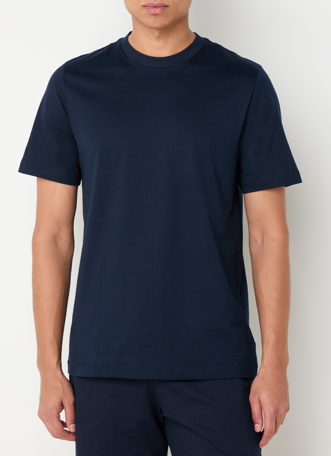 Schiesser Pyjamatop van  katoen - detail 4 donkerblauw