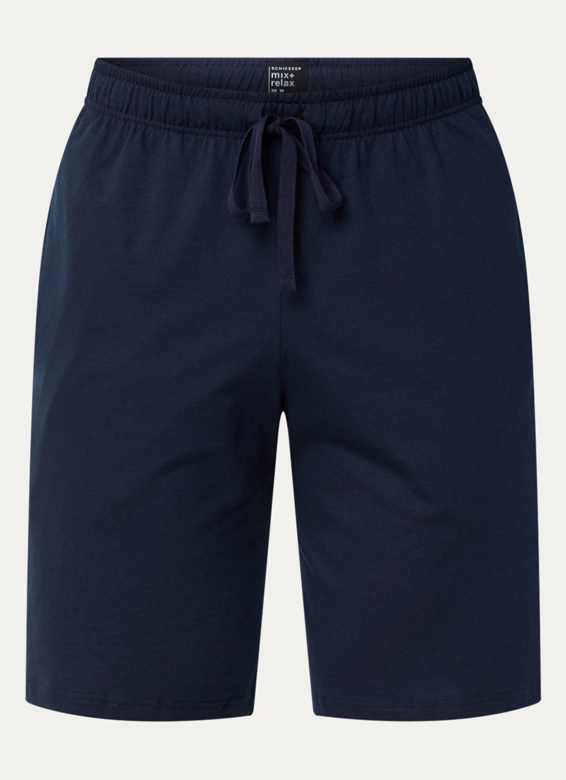 Schiesser Straight fit korte pyjamabroek met steekzakken - voorkant 3 donkerblauw