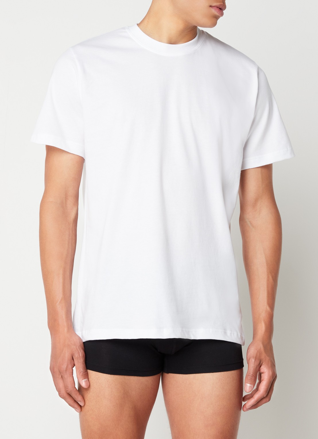 Schiesser T-shirt 2-pack - detail 4 wit
