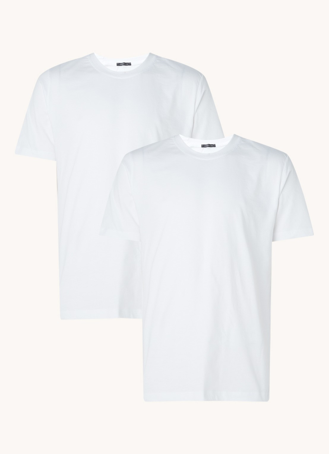 Schiesser T-shirt 2-pack - voorkant wit